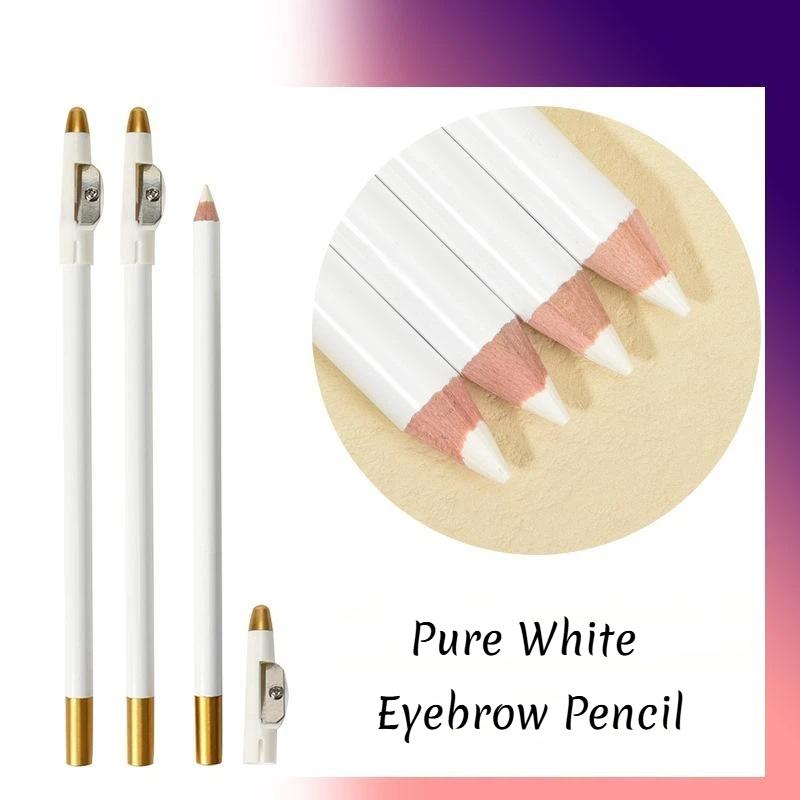 Stationery Supply - ดินสอเขียนขอบผม 1/4 ชิ้น สีขาว สำหรับช่างตัดผม พร้อมที่เหลา