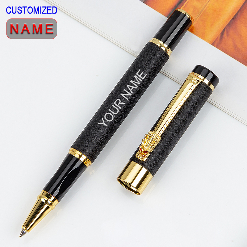 Stationery Office And School Supply Stores - แกะสลักที่กําหนดเองปากกาเจลข้อความการเขียนเครื่องเขียนอุปกรณ์สํานักงานอุปกรณ์โรงเรียน 2025 Luxury Store โลหะของขวัญครูสีดํา