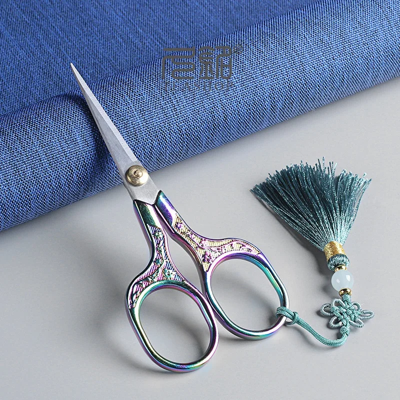 Scissors Stainless Craft - Vintage Craft กรรไกรสแตนเลสสตีลสแควร์ครัวเรือน DIY เย็บปักถักร้อยกรรไกรสําหรับตัดเย็บผ้า