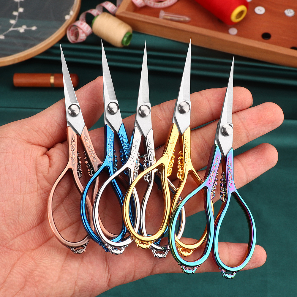 Scissors Stainless Craft - กรรไกรปักครอสติชแบบย้อนยุคโบราณทนทานสูงงานฝีมือช่างตัดเสื้อสำหรับใช้ในครัวเรือนกรรไกรตัดผ้า
