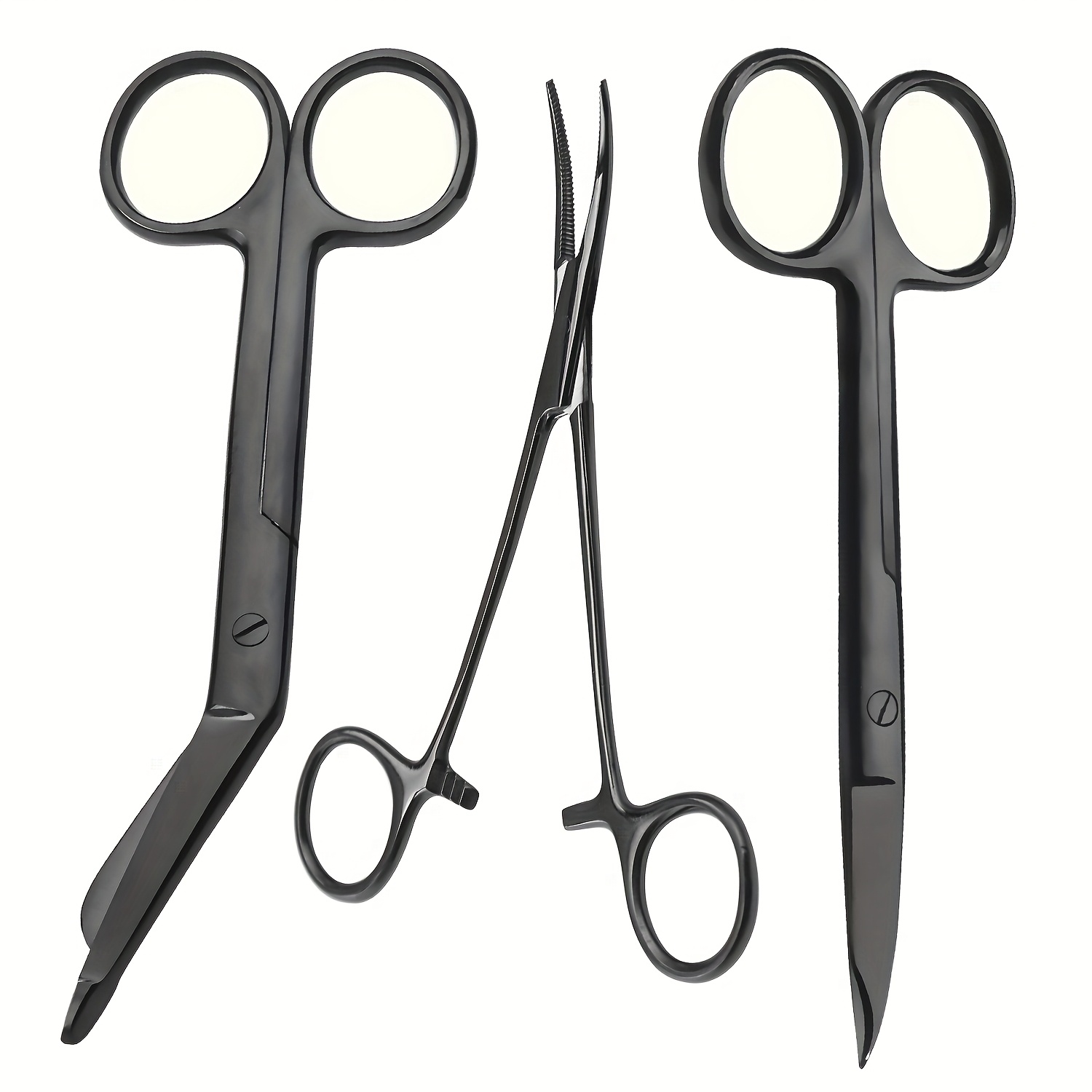 Scissors Stainless Craft - กรรไกรตัดไหมเคลือบไทเทเนียมหลากสี 3 ชิ้น, กรรไกรเย็บผ้าสำหรับห้องปฏิบัติการระดับมืออาชีพ เหมาะสำหรับงานฝีมือ