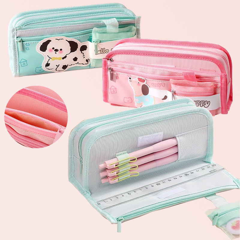 Stationery Office And School Supply Stores - กระเป๋าดินสอ ทนต่อการสึกหรอ พกพาสะดวกสำหรับจัดเก็บเครื่องเขียน อุปกรณ์สำนักงาน แปรงทาสี แปรงแต่งหน้า