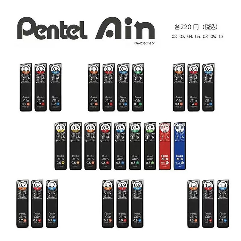 ไส้ดินสอกดญี่ปุ่น Pentel Ain ร - Mechanical Pencil Lead บทวิจารณ์และราคา