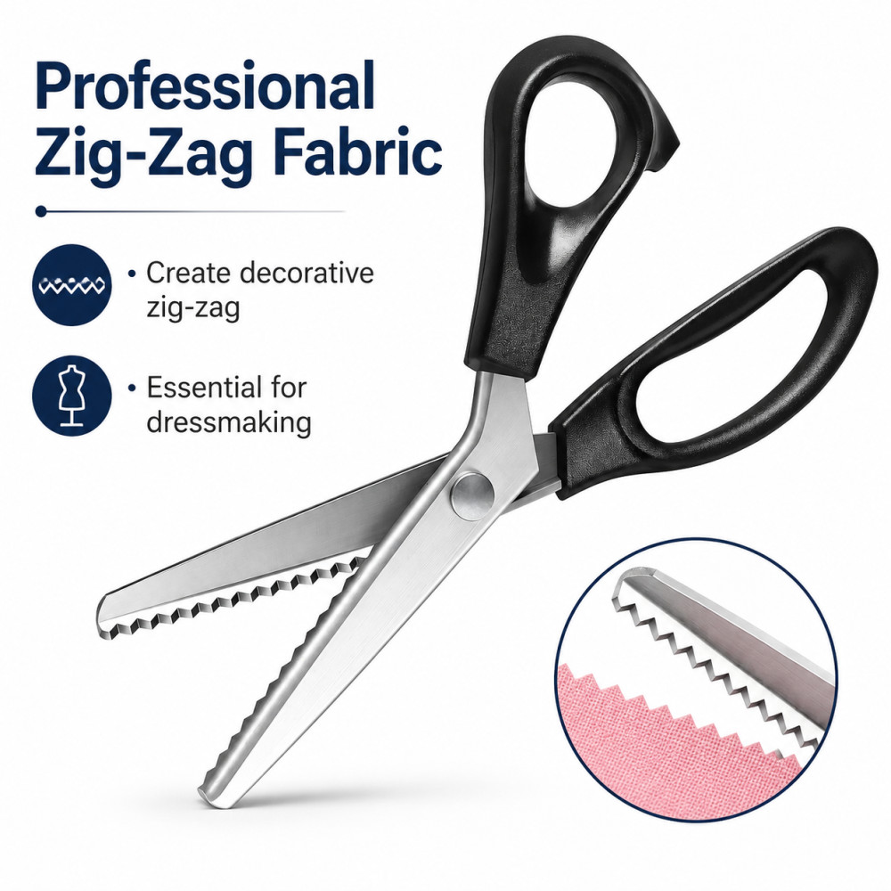 กรรไกรตัดผ้าสแตนเลสแบบซิกแซก ร - Scissors Stainless Craft บทวิจารณ์และราคา