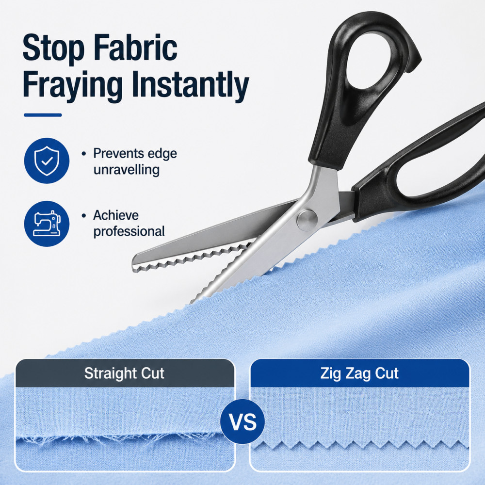 กรรไกรตัดผ้าสแตนเลสแบบซิกแซก ร - Scissors Stainless Craft บทวิจารณ์และราคา