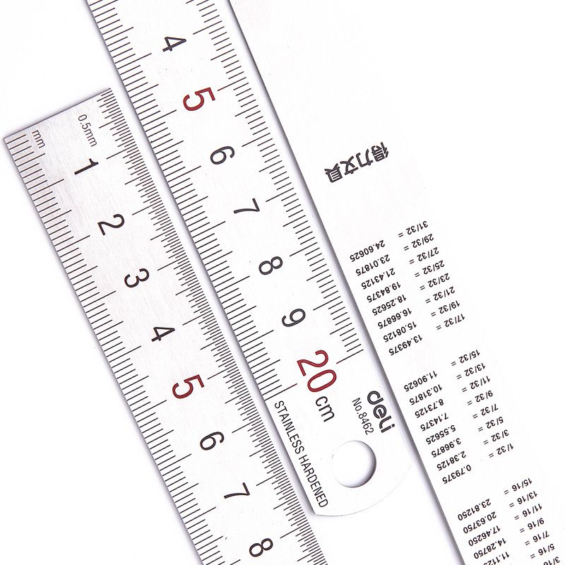 Deli ไม้บรรทัดโลหะสแตนเลสสตีลต - Stationery Office And School Supply Stores บทวิจารณ์และราคา