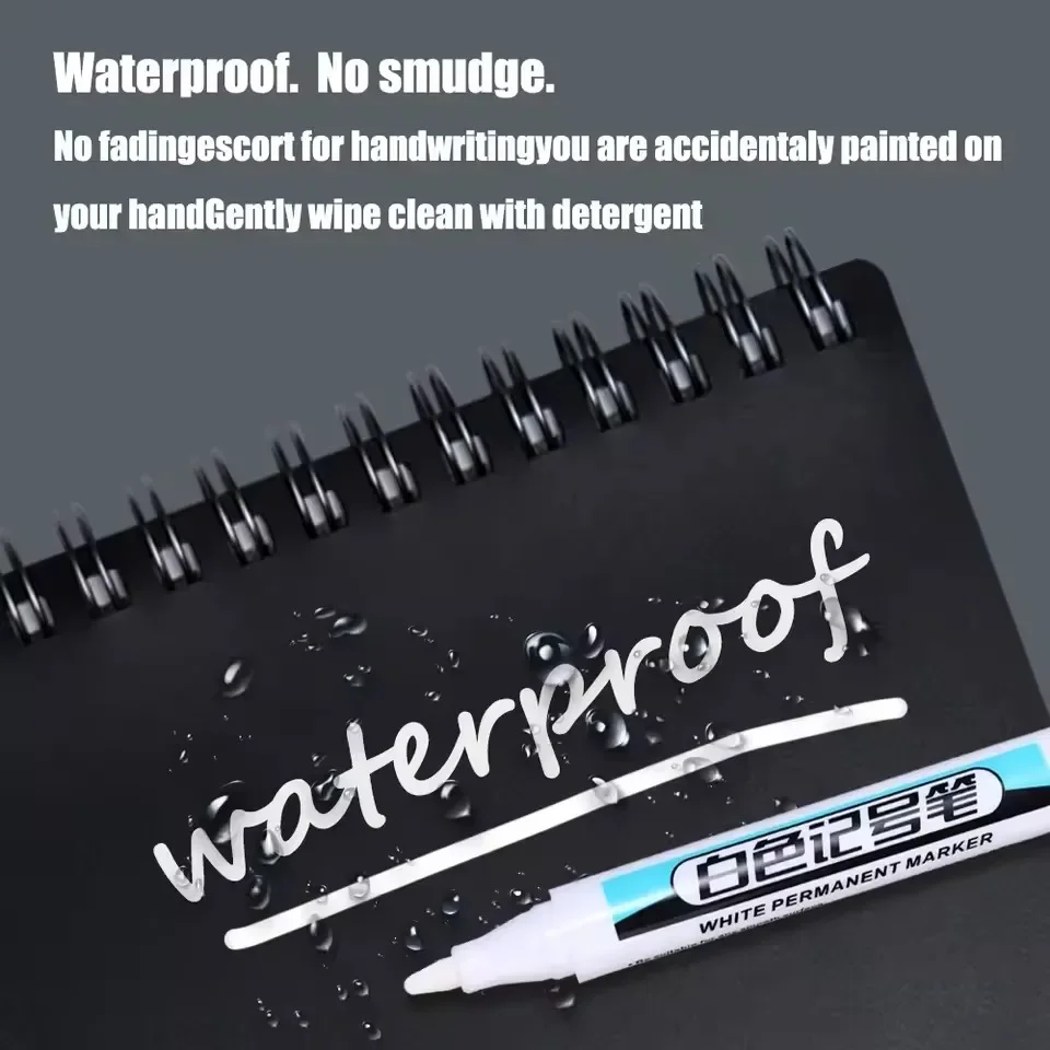 ปากกามาร์คเกอร์สีขาวแบบถาวร ขน - Stationery Supply บทวิจารณ์และราคา
