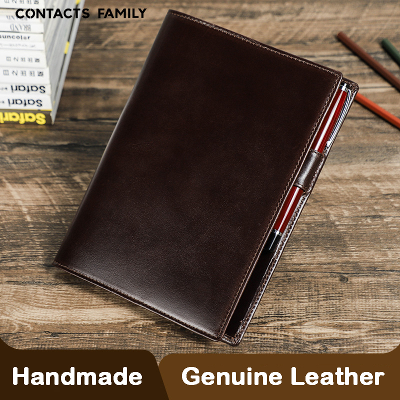 หนังแท้แฮนด์เมด A5แล็ปท็อปพร้อ - Office Stationery And Supply บทวิจารณ์และราคา