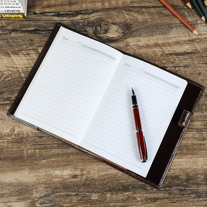 หนังแท้แฮนด์เมด A5แล็ปท็อปพร้อ - Office Stationery And Supply บทวิจารณ์และราคา