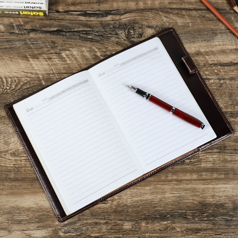 หนังแท้แฮนด์เมด A5แล็ปท็อปพร้อ - Office Stationery And Supply บทวิจารณ์และราคา