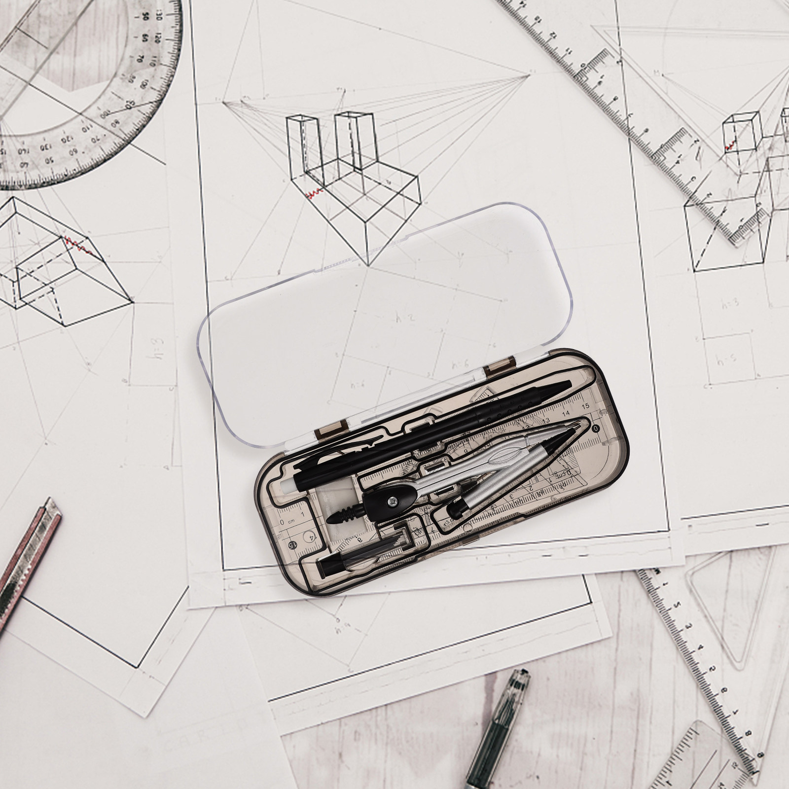 ชุดเครื่องมือเขียนแบบอเนกประสง - Compass Geometry Set บทวิจารณ์และราคา