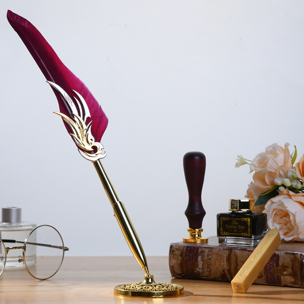 ชุดปากกาขนนกและหมึกแบบย้อนยุค  - Wax Seal Stamp Kit บทวิจารณ์และราคา