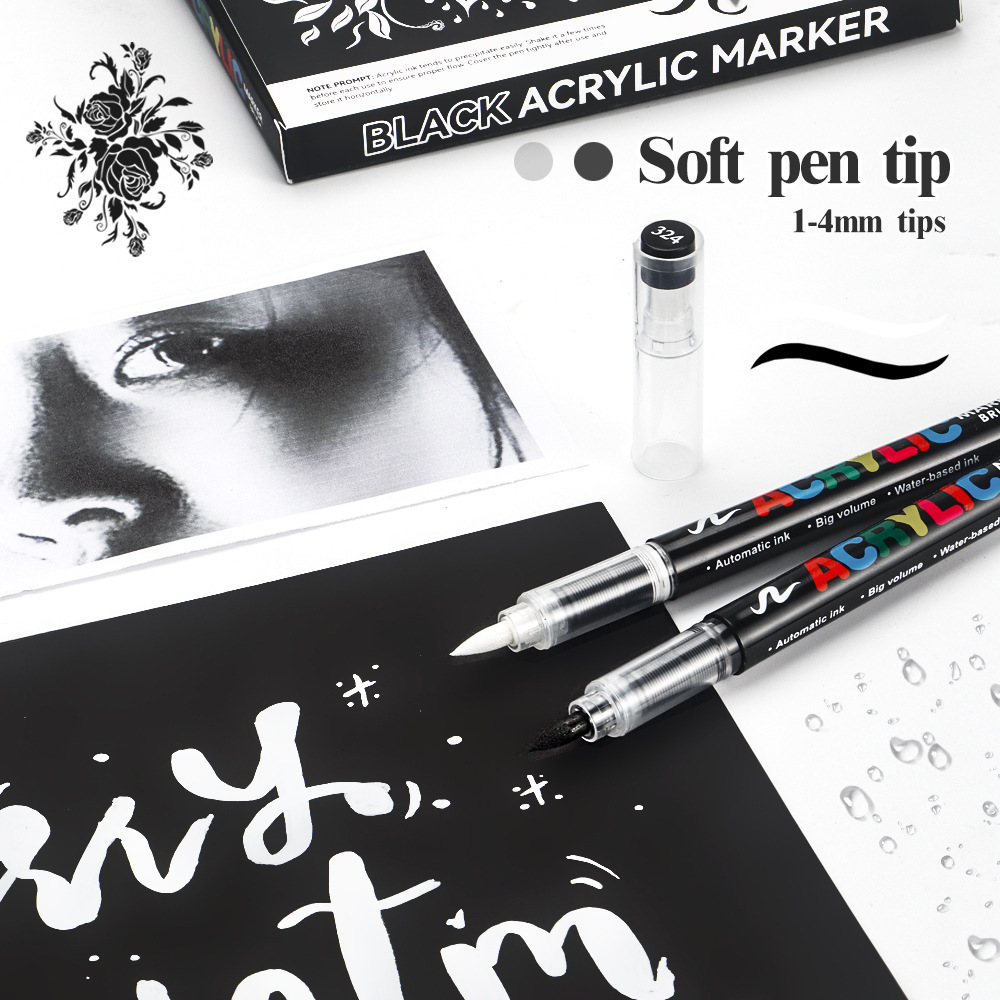 ปากกาเน้นข้อความอะคริลิคสีดำ/ข - Copic Marker Sketch บทวิจารณ์และราคา