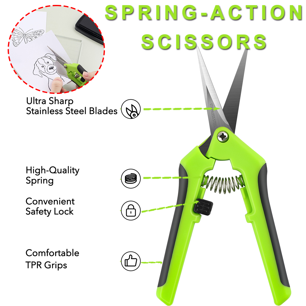 กรรไกรสปริงตามหลักสรีรศาสตร์สำ - Scissors Stainless Craft บทวิจารณ์และราคา
